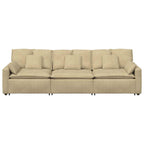 vidaXL Modulares Sofa mit Kissen Graugrün