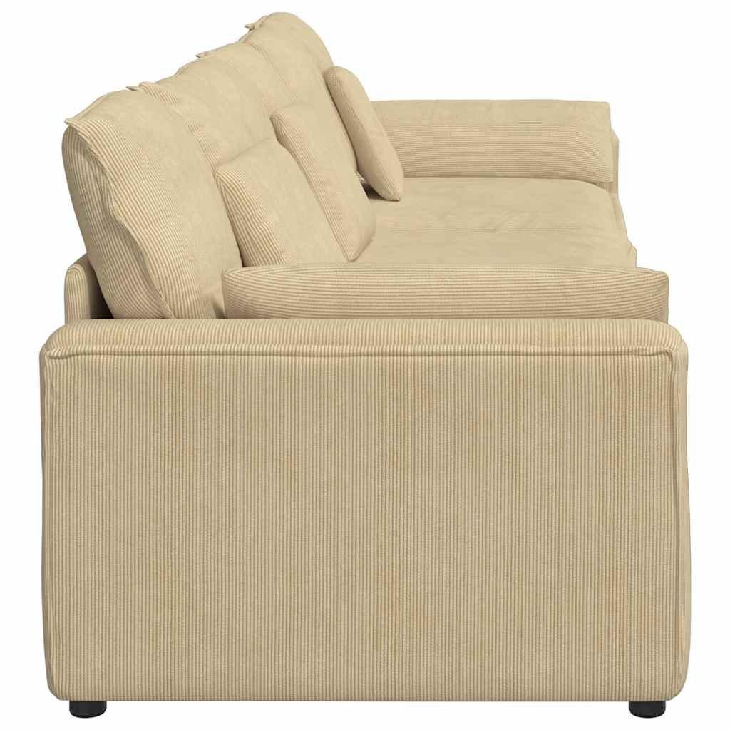 vidaXL Modulares Sofa mit Kissen Graugrün