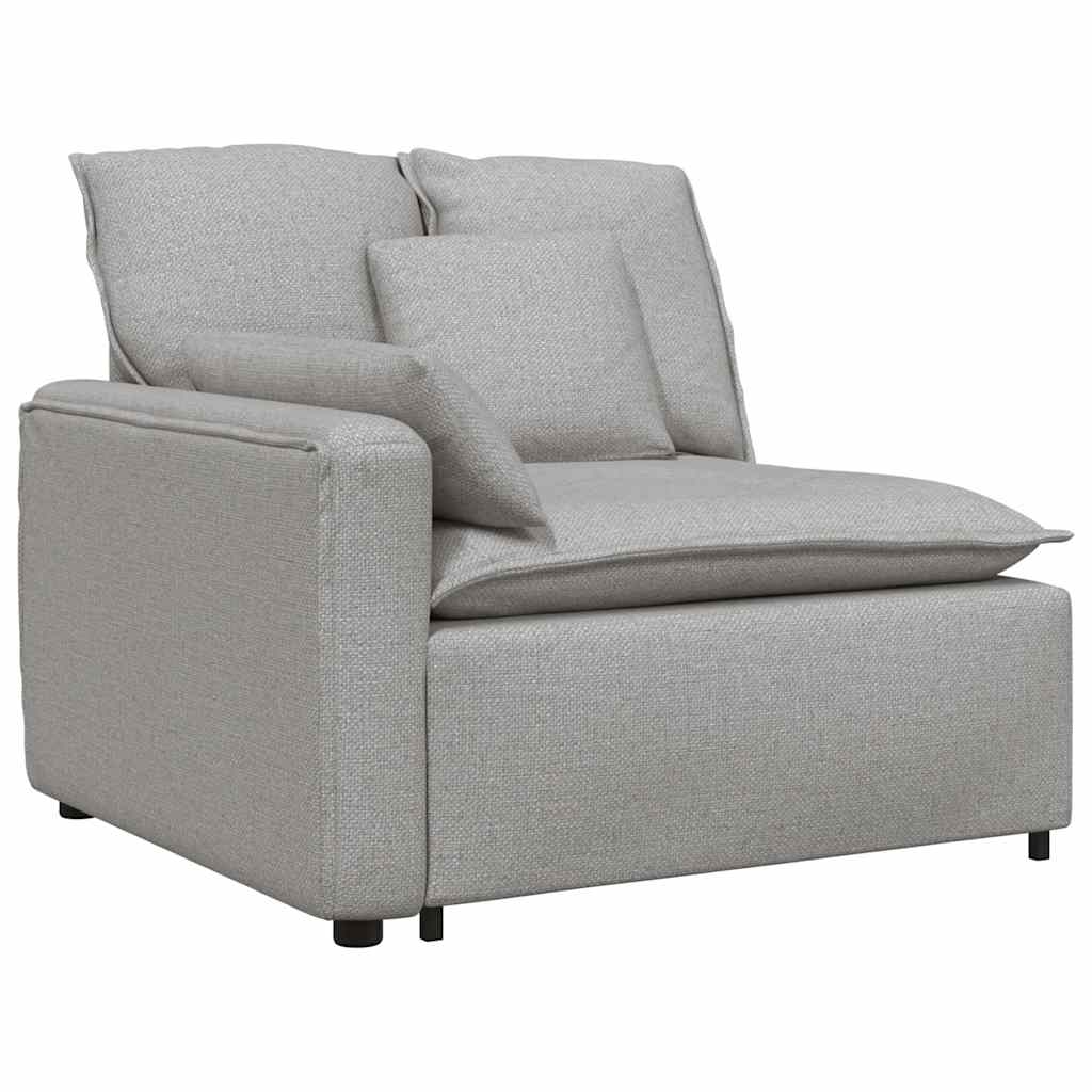 vidaXL Modulares Sofa mit Kissen Stoff Wolkengrau