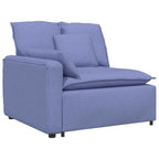 vidaXL Modulares Sofa mit Kissen Stoff Jeansblau