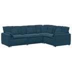 vidaXL Modulares Sofa mit Kissen Samt Blau