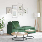 vidaXL Modulares Sofa mit Fußhocker Kissen Cordstoff Hellgrau