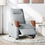 vidaXL Relaxsessel Elektrisch Hellgrau Stoff