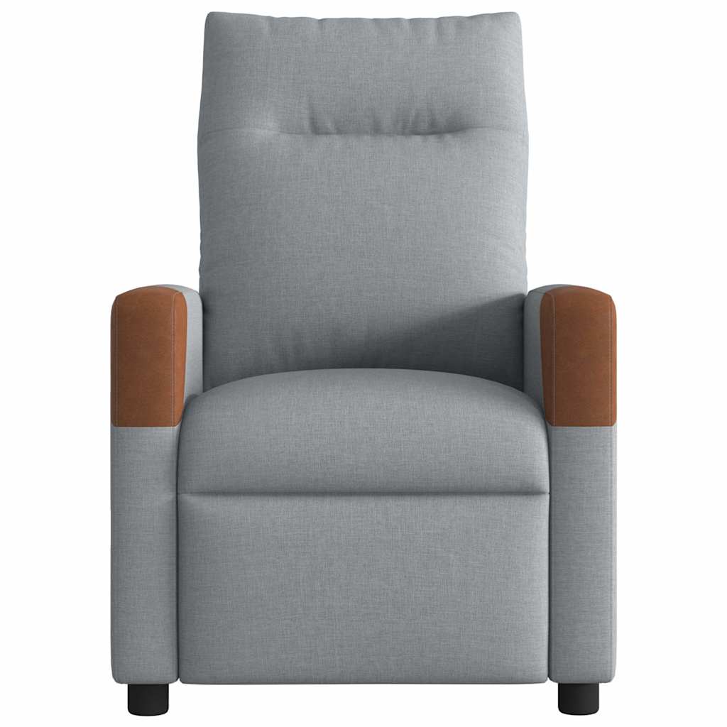 vidaXL Massagesessel Elektrisch Hellgrau Stoff