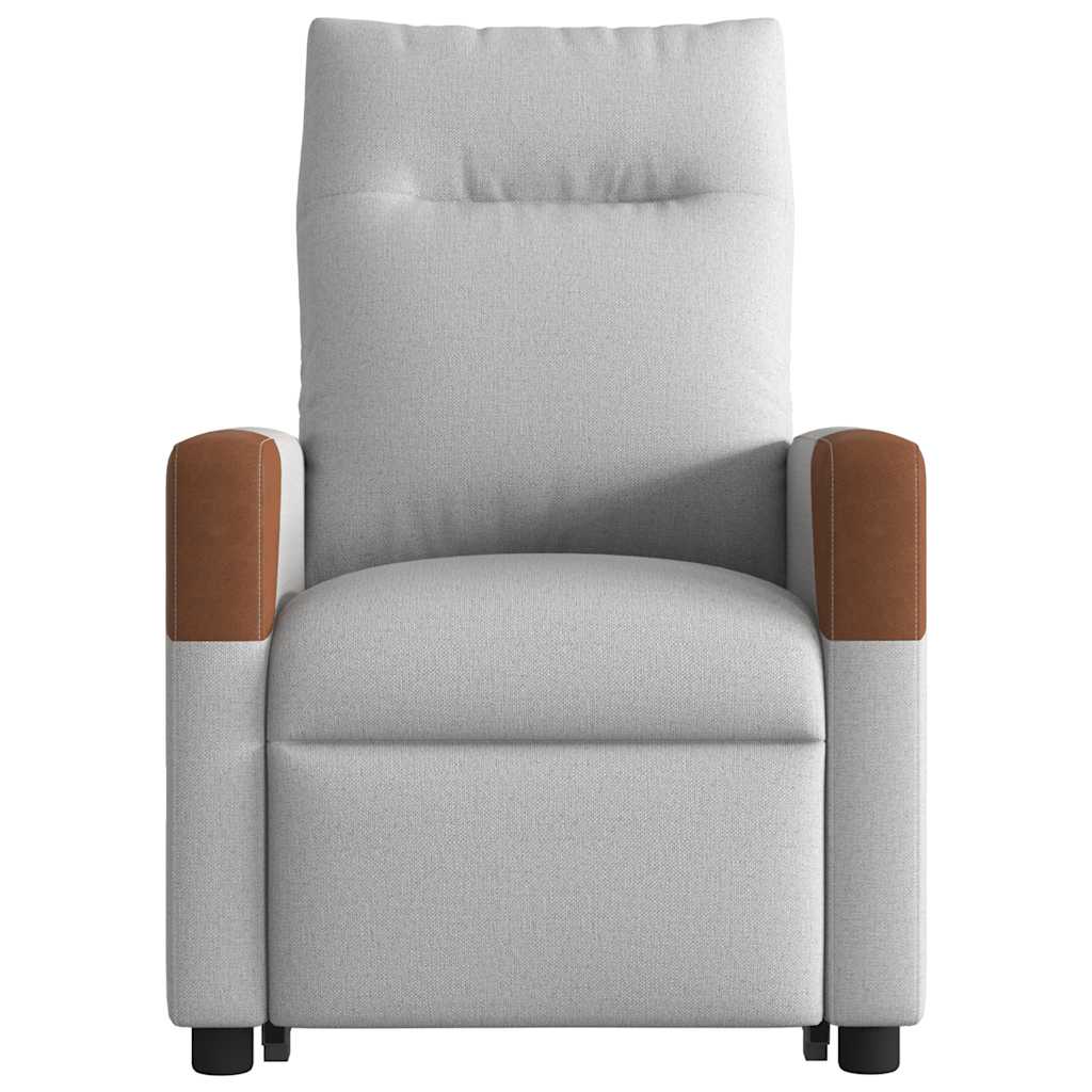 vidaXL Massagesessel mit Aufstehhilfe Elektrisch Wolkengrau Stoff