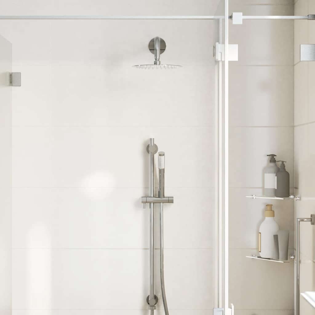 vidaXL Regenbrause Edelstahl 304 20 cm Rund