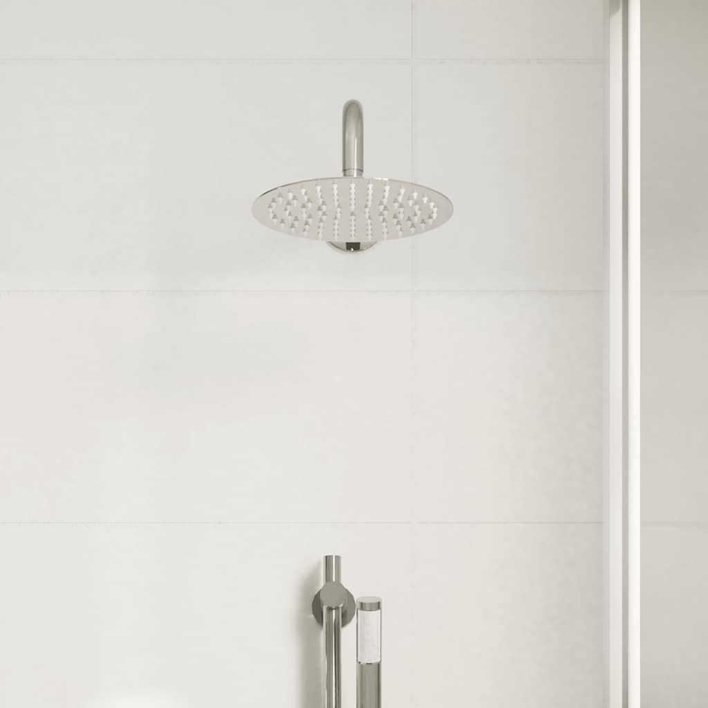 vidaXL Regenbrause Edelstahl 304 20 cm Rund