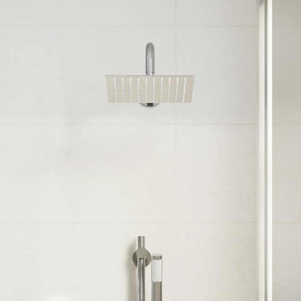 vidaXL Regenbrause Edelstahl 304 20x20 cm Quadrat