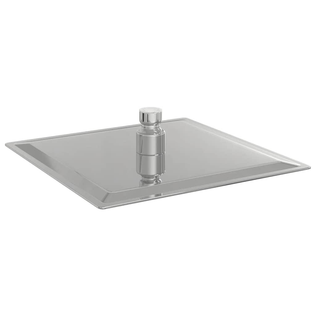 vidaXL Regenbrause Edelstahl 304 20x20 cm Quadrat