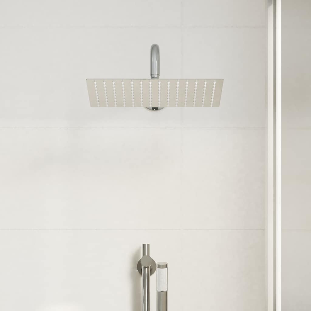 vidaXL Regenbrause Edelstahl 304 30x20 cm Rechteckig