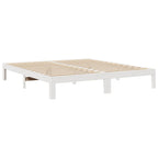 vidaXL Familienbett ohne Matratze Weiß 240x200 cm Massivholz Kiefer
