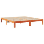 vidaXL Familienbett ohne Matratze Wachsbraun 240x200 cm Massivholz