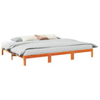 vidaXL Familienbett ohne Matratze Wachsbraun 240x200 cm Massivholz