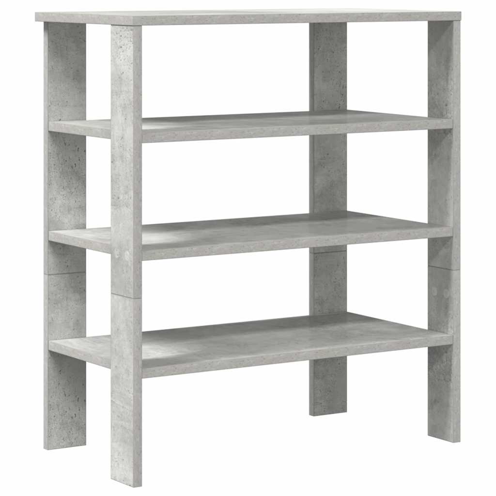 vidaXL Schuhregal Betongrau 61x32x70 cm Holzwerkstoff