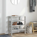vidaXL Schuhregal Betongrau 61x32x70 cm Holzwerkstoff