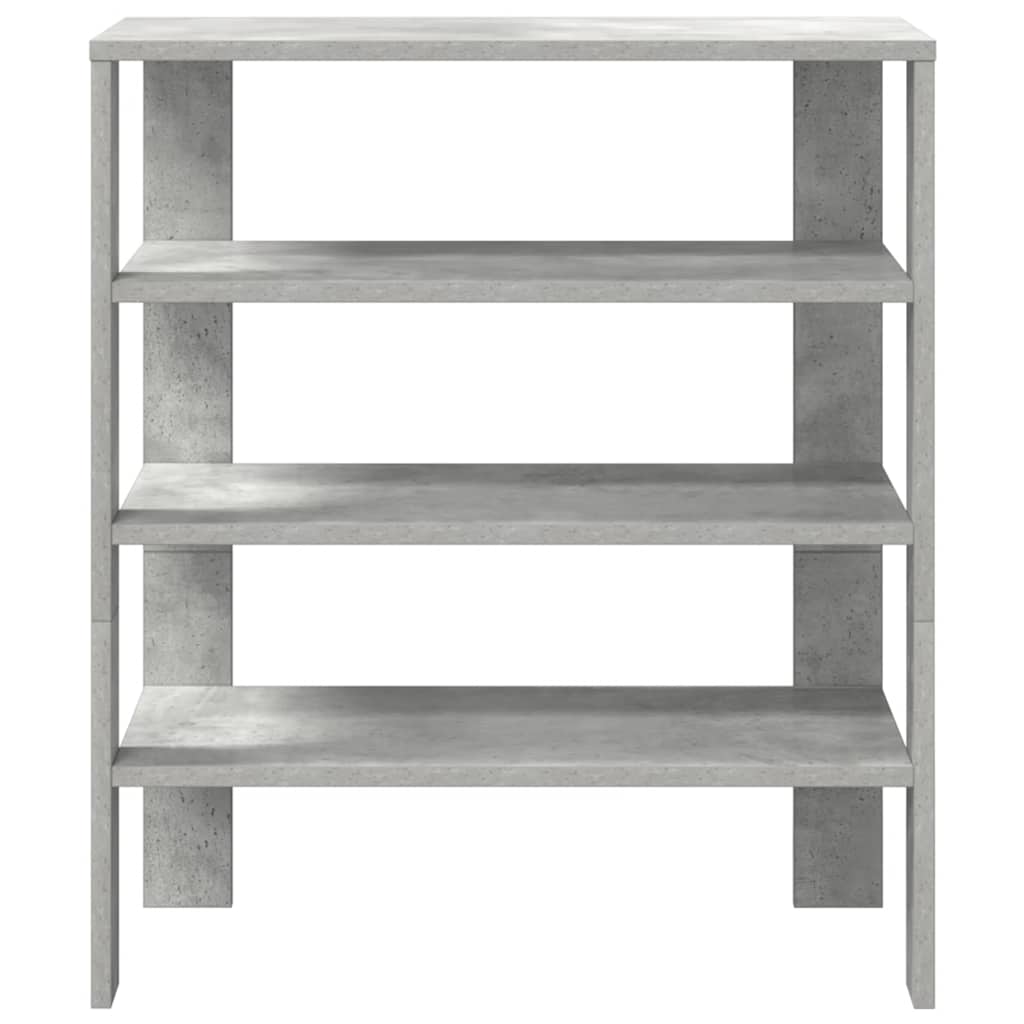 vidaXL Schuhregal Betongrau 61x32x70 cm Holzwerkstoff
