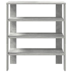 vidaXL Schuhregal Betongrau 61x32x70 cm Holzwerkstoff
