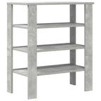 vidaXL Schuhregal Betongrau 61x32x70 cm Holzwerkstoff
