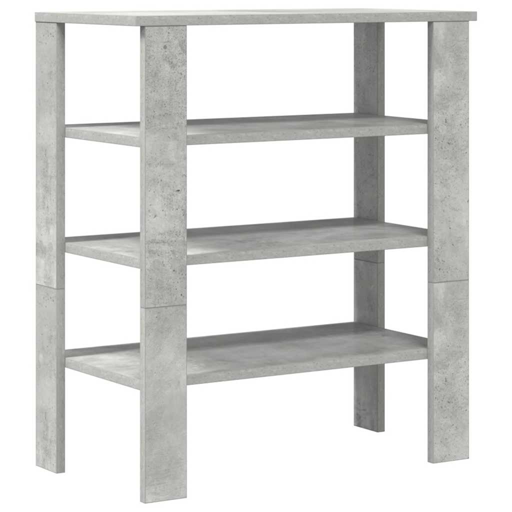 vidaXL Schuhregal Betongrau 61x32x70 cm Holzwerkstoff