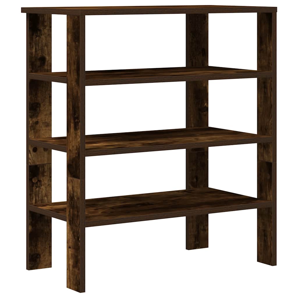 vidaXL Schuhregal Räuchereiche 61x32x70 cm Holzwerkstoff