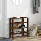 vidaXL Schuhregal Räuchereiche 61x32x70 cm Holzwerkstoff