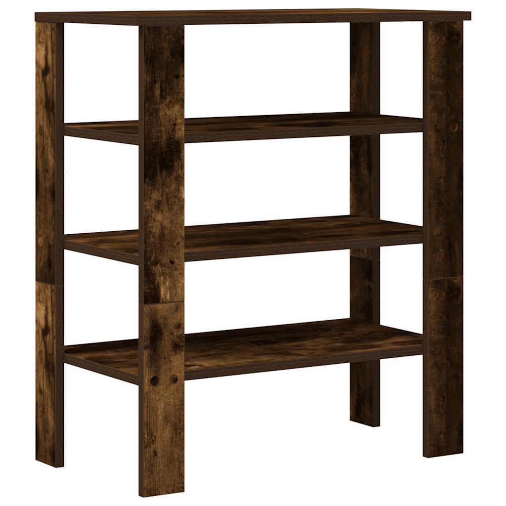 vidaXL Schuhregal Räuchereiche 61x32x70 cm Holzwerkstoff