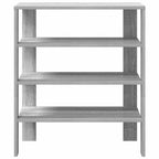 vidaXL Schuhregal Grau Sonoma 61x32x70 cm Holzwerkstoff