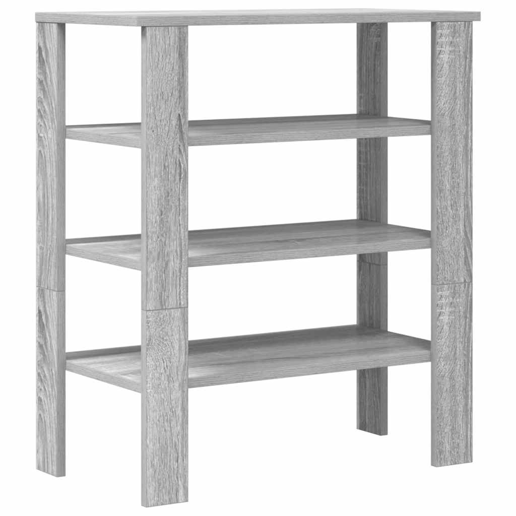 vidaXL Schuhregal Grau Sonoma 61x32x70 cm Holzwerkstoff