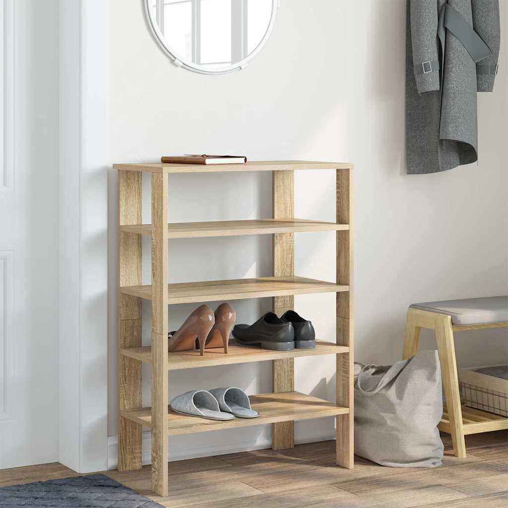 vidaXL Schuhregal Sonoma-Eiche 61x32x87,5 cm Holzwerkstoff
