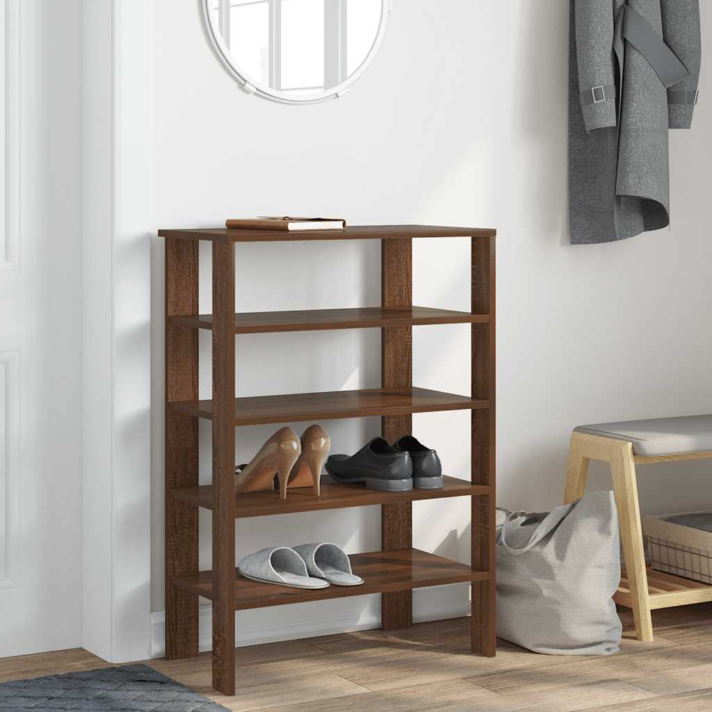 vidaXL Schuhregal Braun Eichen-Optik 61x32x87,5 cm Holzwerkstoff