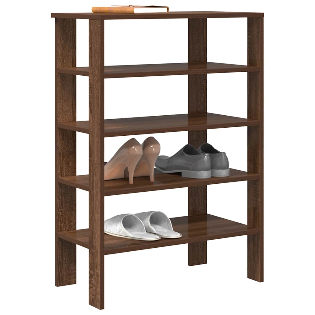 vidaXL Schuhregal Braun Eichen-Optik 61x32x87,5 cm Holzwerkstoff
