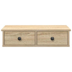 vidaXL Wandregal mit Schubladen Sonoma-Eiche 60x28x15 cm Holzwerkstoff