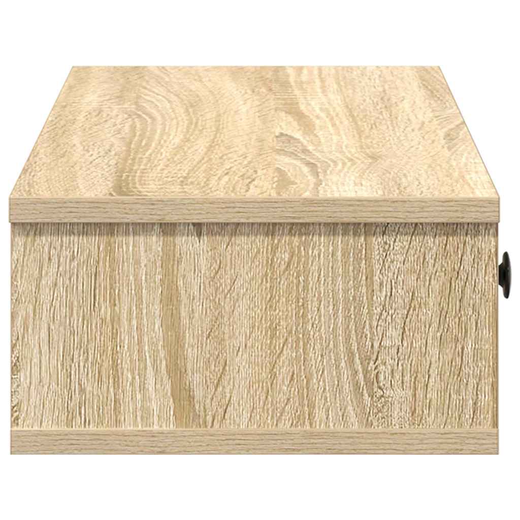 vidaXL Wandregal mit Schubladen Sonoma-Eiche 60x28x15 cm Holzwerkstoff
