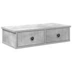 vidaXL Wandregal mit Schubladen Betongrau 60x28x15 cm Holzwerkstoff