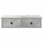vidaXL Wandregal mit Schubladen Betongrau 60x28x15 cm Holzwerkstoff
