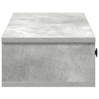 vidaXL Wandregal mit Schubladen Betongrau 60x28x15 cm Holzwerkstoff