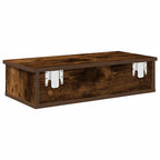 vidaXL Wandregal mit Schubladen Räuchereiche 60x28x15 cm Holzwerkstoff