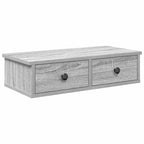 vidaXL Wandregal mit Schubladen Grau Sonoma 60x28x15 cm Holzwerkstoff