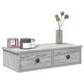 vidaXL Wandregal mit Schubladen Grau Sonoma 60x28x15 cm Holzwerkstoff