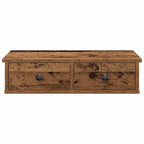 vidaXL Wandregal mit Schubladen Altholz-Optik 60x28x15cm Holzwerkstoff