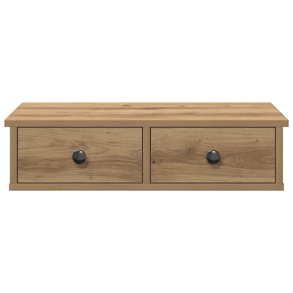 vidaXL Wandregal mit Schubladen Artisan-Eiche 60x28x15cm Holzwerkstoff