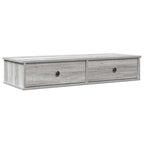 vidaXL Wandregal mit Schubladen Grau Sonoma 100x37,5x19 cm