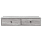 vidaXL Wandregal mit Schubladen Grau Sonoma 100x37,5x19 cm