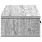 vidaXL Wandregal mit Schubladen Grau Sonoma 100x37,5x19 cm
