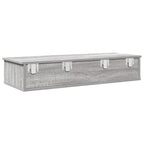 vidaXL Wandregal mit Schubladen Grau Sonoma 100x37,5x19 cm
