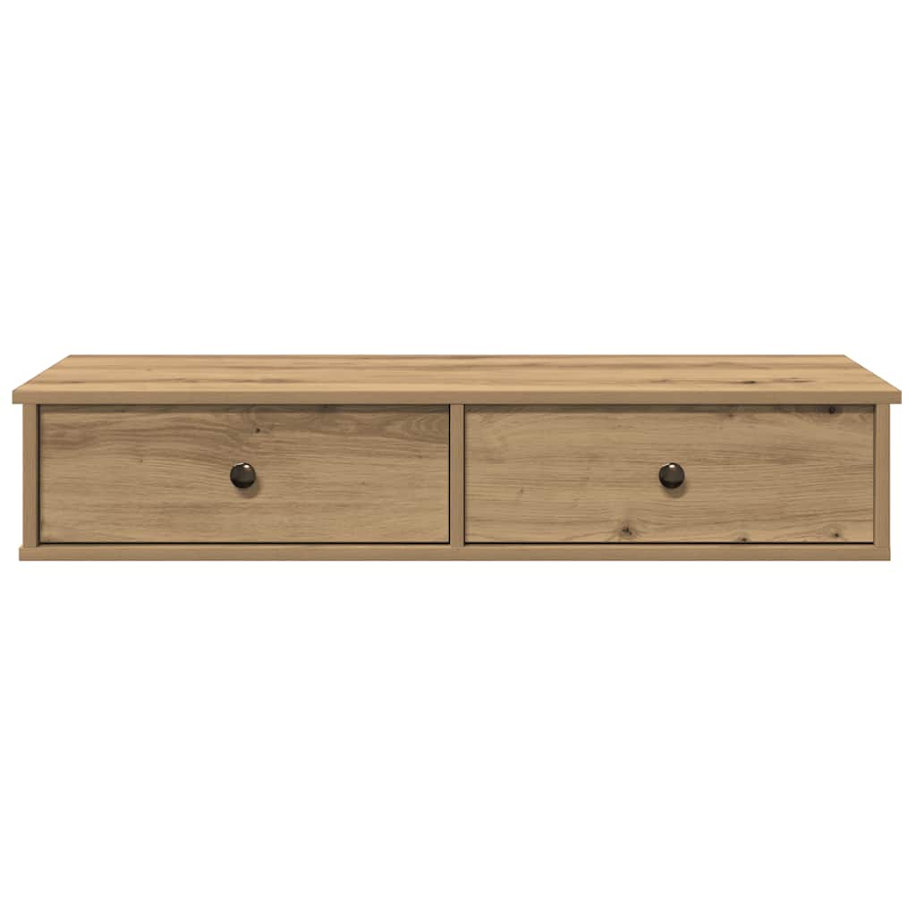 vidaXL Wandregal mit Schubladen Artisan-Eiche 100x37,5x19 cm