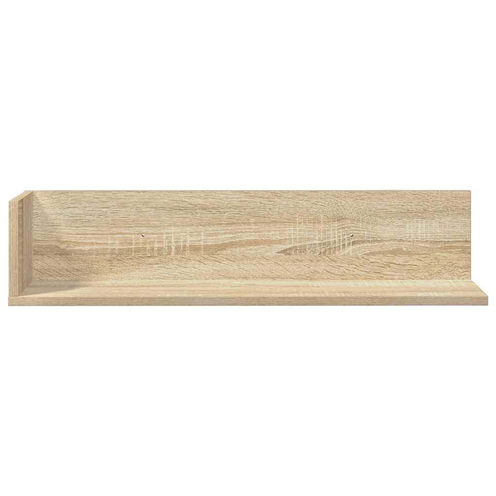 vidaXL Wandregale 2 Stk. Sonoma-Eiche 75x16,5x16,5 cm Holzwerkstoff