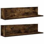 vidaXL Wandregale 2 Stk. Räuchereiche 75x16,5x16,5 cm Holzwerkstoff
