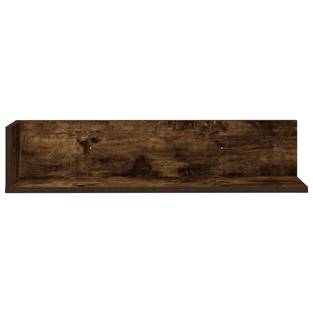 vidaXL Wandregale 2 Stk. Räuchereiche 75x16,5x16,5 cm Holzwerkstoff