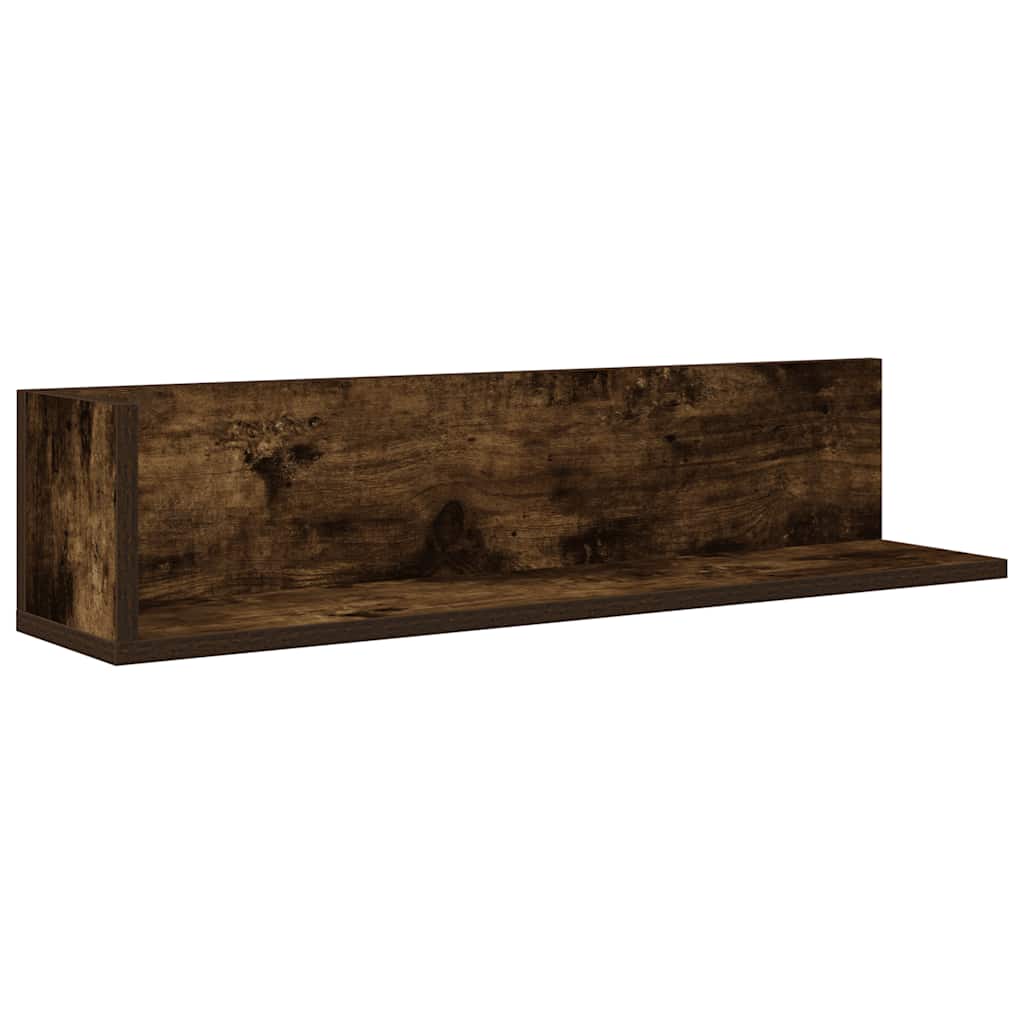 vidaXL Wandregale 2 Stk. Räuchereiche 75x16,5x16,5 cm Holzwerkstoff
